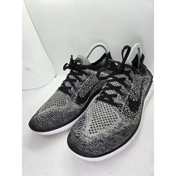 Nike Free RN Flyknit 2018 Oreo Shoes Mens 7 Black Road Running Athletic Sneakers main image 8